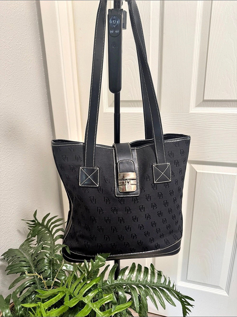 Dooney & Bourke Monogram Tote in Black